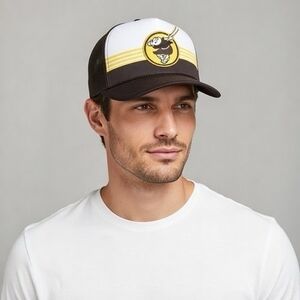 San Diego Padres 47 Brand Foam Front Mesh Trucker Adjustable Hat Brown Yellow VG